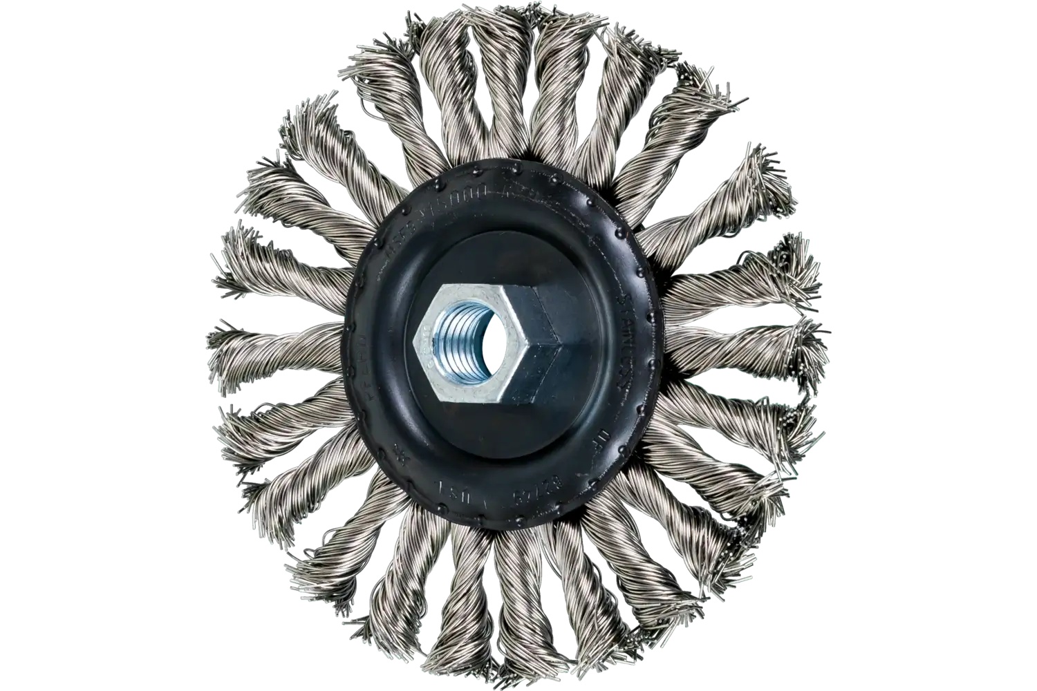 Picture of Pferd Combitwist Knot Wheel Brush 5" Dia. .020 Stainless Steel 5/8-11 Thread